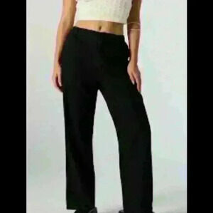 Suzy shier black wide leg  dress pant with cuff size 5/6